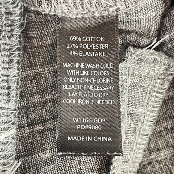 Betabrand Gray Stripe Pull On Skinny Leg Pants Womens Elastic Waist Size S Long - Picture 14 of 14